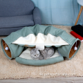Katzen -Tunnelspielzeug faltbare Katzenpass -Haustierbett